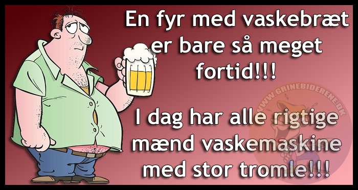 En fyr med vaskebræt er bare så meget fortid