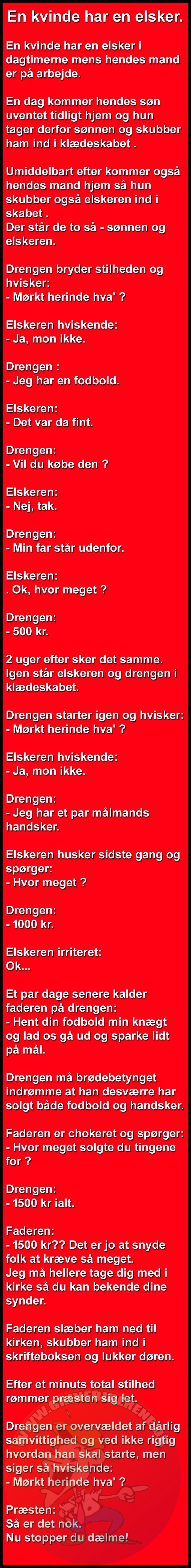 En kvinde har en elsker i dagtimerne mens hendes mand er på arbejde