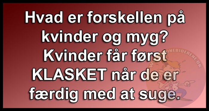 Hvad er forskellen på kvinder og myg