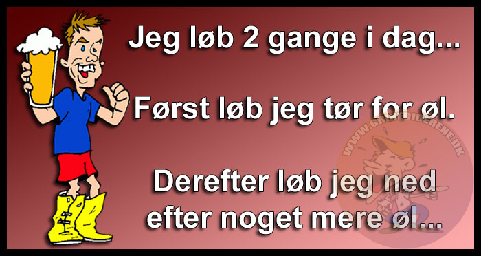 Jeg løb 2 gange i dag