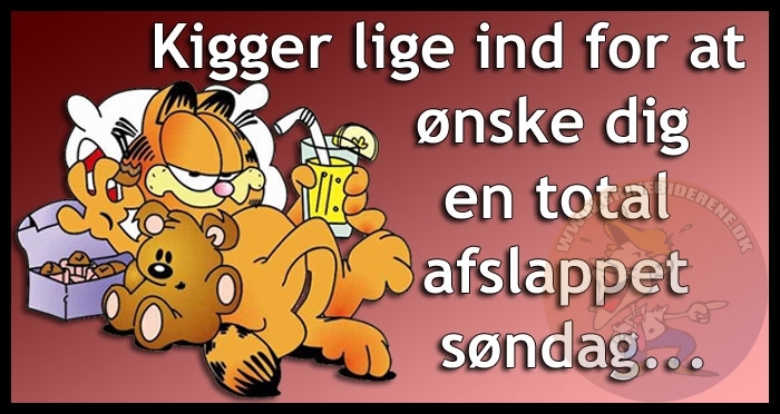 Kigger lige ind for at ønske dig en total afslappet søndag1